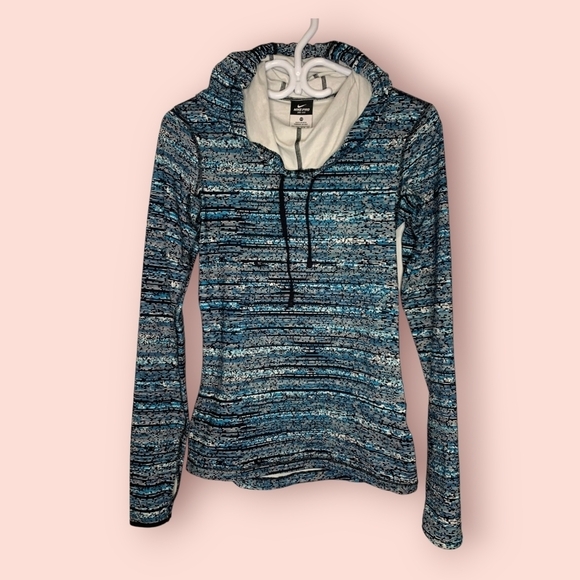 Nike Women's  Dri-Fit Half Zip Long Sleeve Shirt with Hood Size: XS - Picture 1 of 5